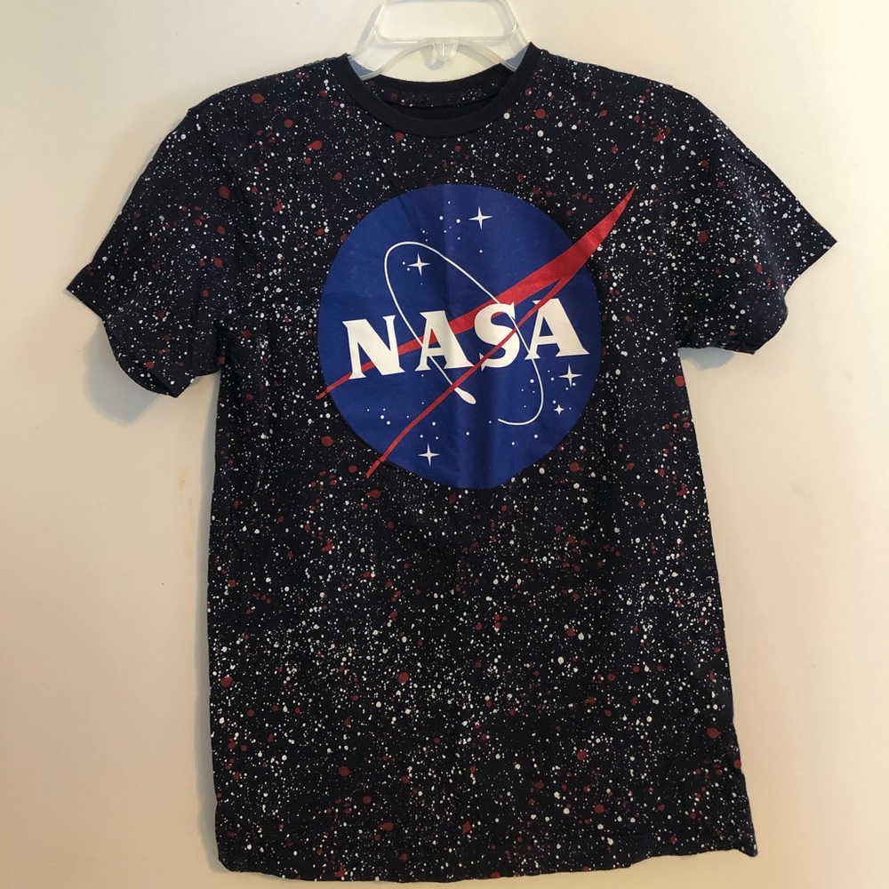 Paint splattered Nasa tee shirt